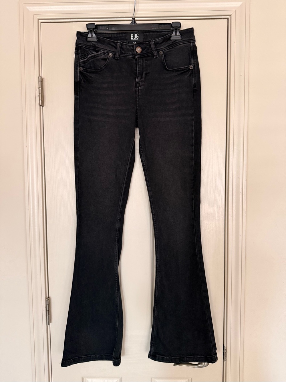 BDG Black Flare Jeans with Subtle Fade